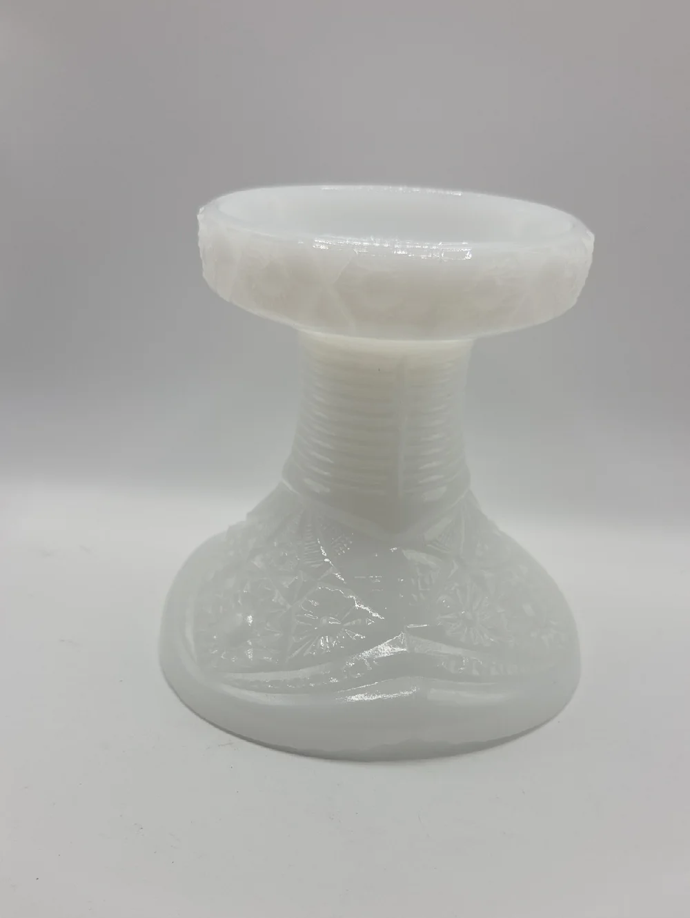 Mckee White Milk Glass Pedestal Compote For Concord Punch Bowl Rare